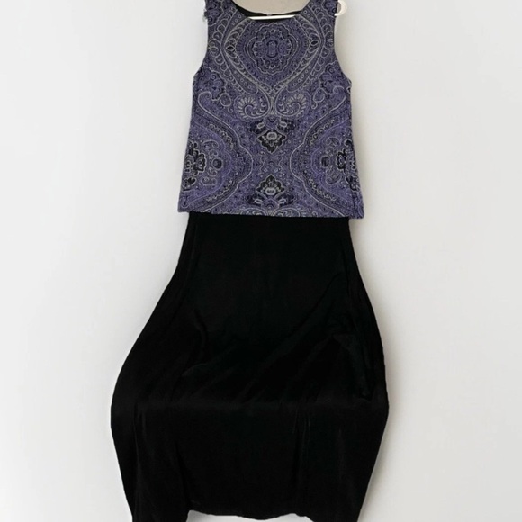 Alex Evenings Floral Sparkle Dress 2 Piece Purple Gown Sz 10 Mother Of The Bride - Picture 3 of 15